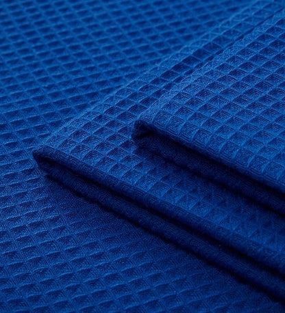 Encasa XO Kitchen Dish Towels Set | Blue | Waffle Weave and Flat Hand Tea Towel