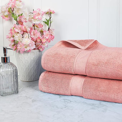 SUPERIOR Egyptian Cotton Pile Bath Sheet Set of 2, Ultra Soft Luxury Towels