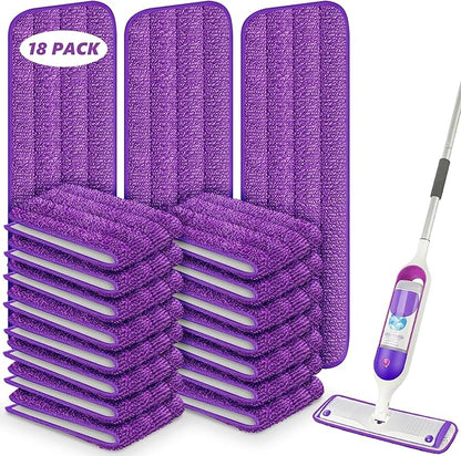 18 Pack Reusable Mop Pads Compatible
