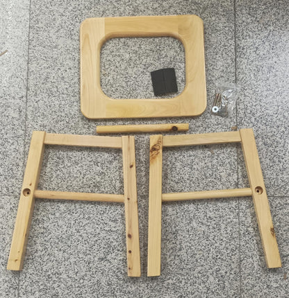 MOGUOBIN Wooden Steam Seat with Four Legs,Yoni Steam Chair,Yoni Steam Pot,Three-Dimensional Toilet,Heavy Bathroom Anti-Skid Shower Stool,Steaming Chair V Steam at Home Attachment 15.7" H (No Steamer)