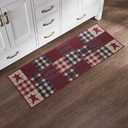 VHC Brands Connell Indoor Rug Rect 17x48, Polyester Area Rug, Accent Rug, Floor Decor, Connell Collection, Rectangle 17x48, Burgundy