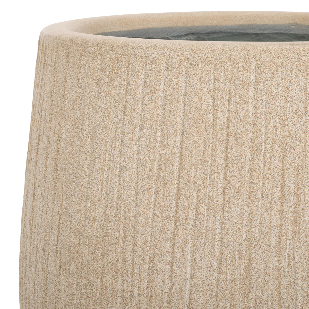 SAFAVIEH Outdoor - Francia Beige Concrete Ficonstone Planter Pot with Drainage Hole, Frost Resistant Garden Planter for Patio, Deck, Indoor Outdoor Use, 15.7" W x 15.7" D x 14" H (PAT1523B)