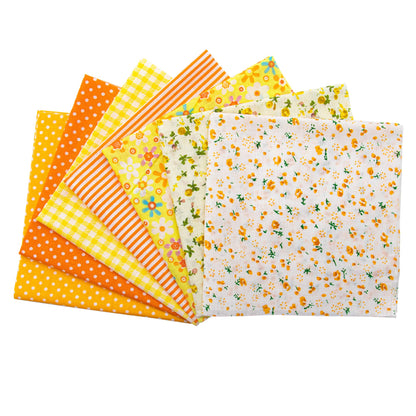 AUEAR, 35 Pack Cotton Print Fabric Bundle Squares 9.8"x9.8" Quilting Sewing Floral Precut Sheets for DIY Scrapbooking Dot Pattern (Bright Colors: Red & Blue Yellow Pink Green)