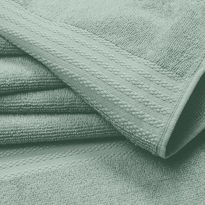 GLAMBURG Premium Cotton 4 Pack Bath Towel Set