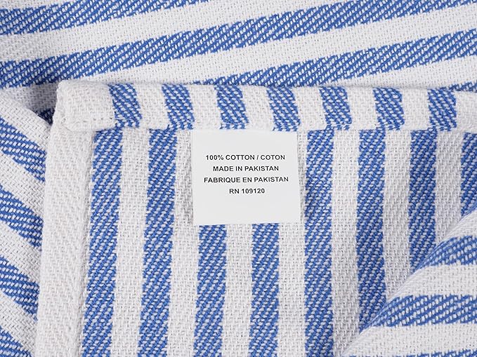 KAF Home Premium Kitchen Towels, Large 100% Cotton, Flat & Terry Absorbent Dish