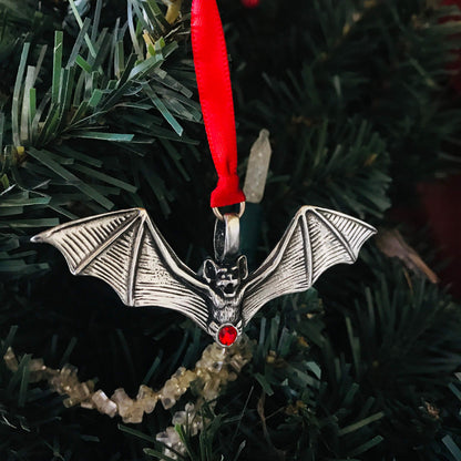 Trilogy Jewelry Gothic Bat Vampire Red Crystal Christmas Ornament