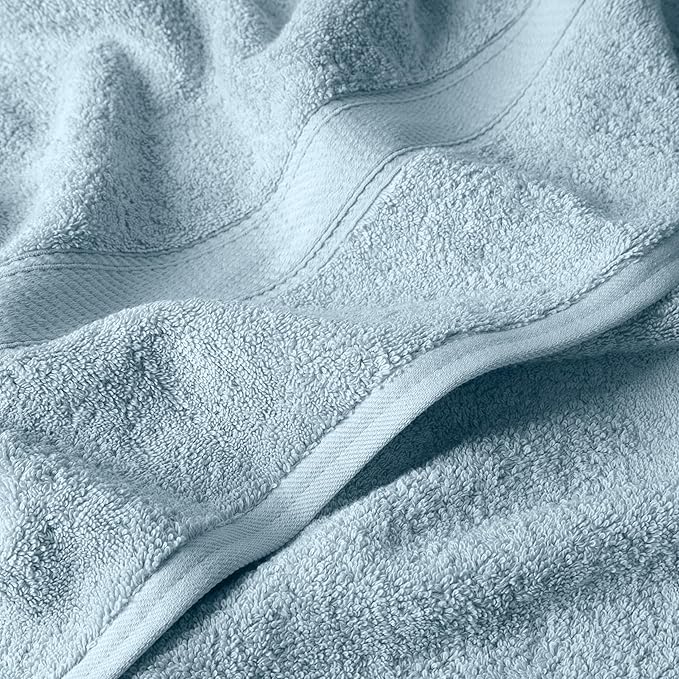 SUPERIOR Egyptian Cotton Pile 6 Piece Towel Set, Includes 2 Bath, 2 Hand