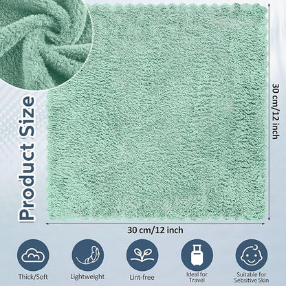 Newwiee 100 Pcs Washcloths Bulk Quick Drying Bathroom Wash Clothes 12 x 12 Inch