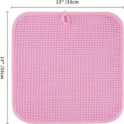 Microfiber Waffle Face Towels, 2 Pieces, Fast Drying, Lint Free 430 GSM