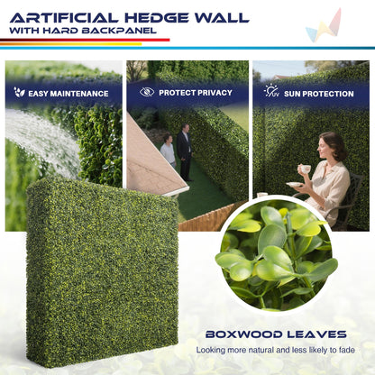 Windscreen4less 18Wx36Hx6D inches Artificial Boxwood Hedge Wall, Greenery Fake Grass Background Partition, Outdoor Privacy Wall for Terrace, Balcony, Restaurant, Garden, Party Decoration