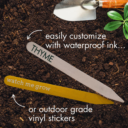 100% Natural Wood Plant Markers - 12 Inches Tall - for Field and Garden Use - Eco-Friendly & Sustainable Plant Identification - Made in USA - (Pack of 25)