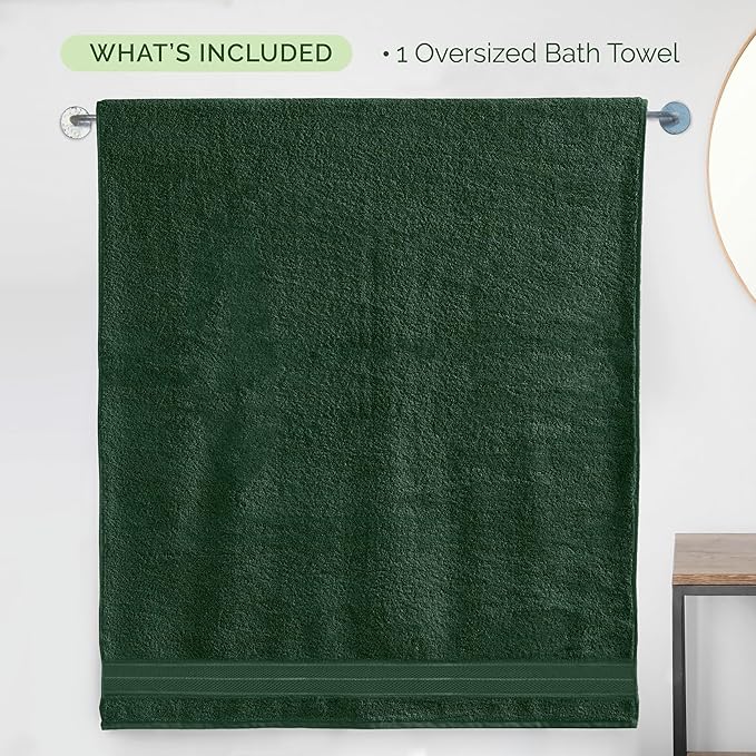 Elegant Comfort Three Line Popcorn Extra Large Luxury Bath Towel