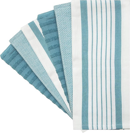 Premium Kitchen Towels | Large Cotton Dish Towels | Flat & Terry Highly