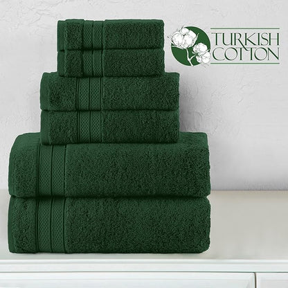 Elegant Comfort Luxury 6-Piece Towel Set, Premium Soft 100% Turkish Cotton