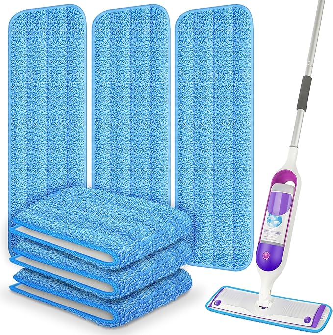 6 Pack Reusable Mop Pads Compatible