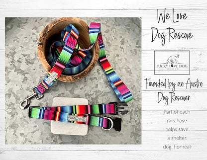 Lucky Love Dog - Adjustable Dog Collar and Leash Set with Easy Click Buckle for Small Dogs, Durable, & Comfortable Collar for Male & Female Dogs, Puppies & Adult Ones - Nacho Combo, XS