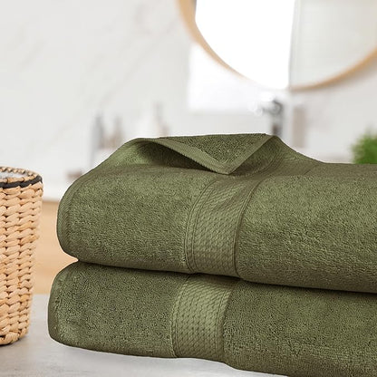 SUPERIOR Egyptian Cotton Pile Bath Sheet Set of 2, Ultra Soft Luxury Towels