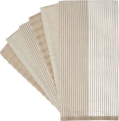 Premium Kitchen Towels | Large Cotton Dish Towels | Flat & Terry Highly