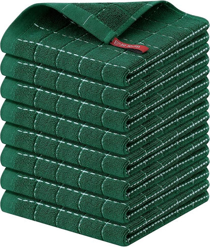 Homaxy 100% Cotton Terry Kitchen Dish Cloths, Ultra Soft and Absorbent Dish