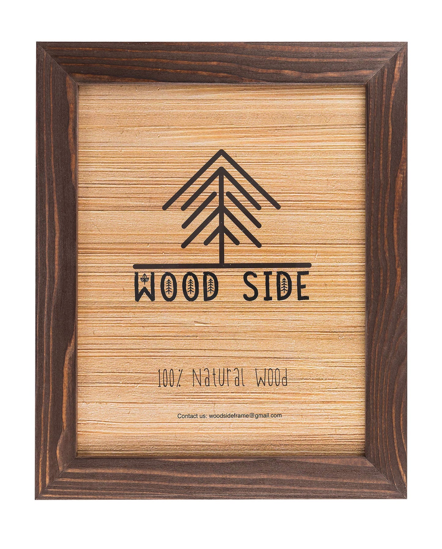 Rustic Wooden Poster Picture Frame 12x18 - Natural Solid Eco Distressed Wood for Wall Mounting Photo Frame - Brown Wenge