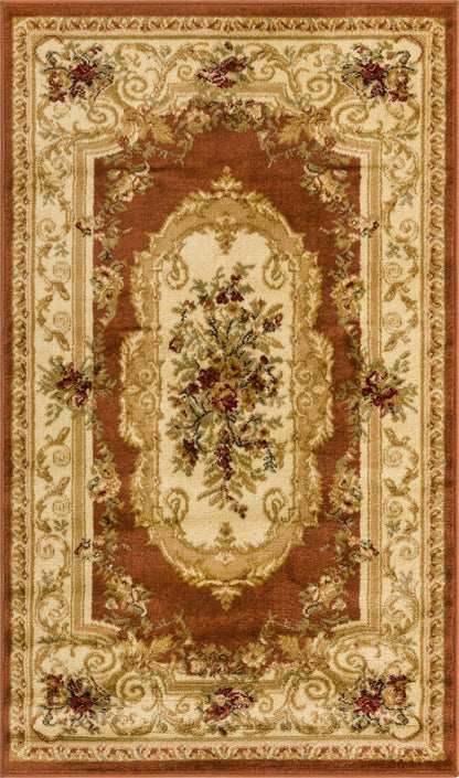 Unique Loom Versailles Collection Area Rug - Henry (3' 1" x 5' 3" Rectangle Brick Red/Brown)