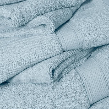 SUPERIOR Egyptian Cotton Pile 6 Piece Towel Set, Includes 2 Bath, 2 Hand