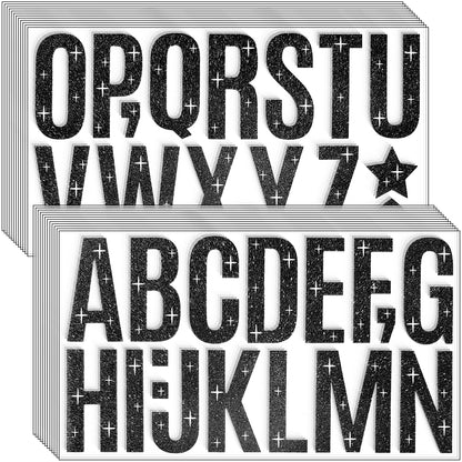 Waynoda 420 Pcs 24 Sheets Bulletin Board Letters 2.5 Inch Alphabet Letter Stickers Self Adhesive Stickers Letter for Poster Board Classroom Home Decor(Black)