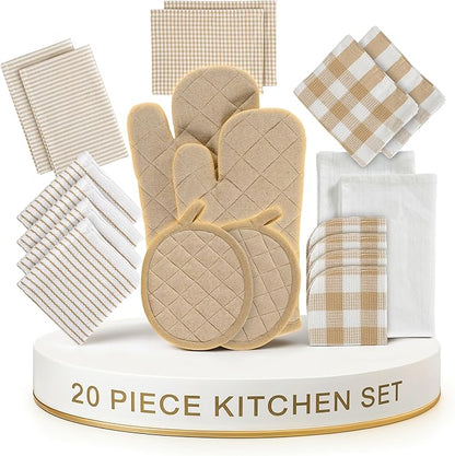 LANE LINEN 20 Piece Kitchen Dish Cloths Set
