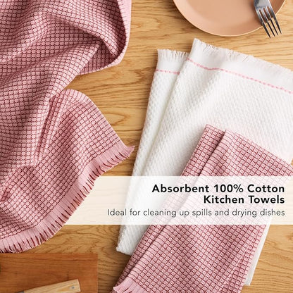 KitchenAid Gourmet Series Gridlines Kitchen Towels 3-Pack Set, 100% Cotton