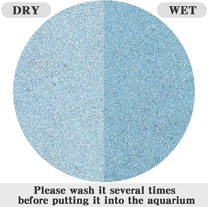 FANTIAN 20 lbs Aquarium Blue Sand, 0.4-0.8 mm Decorative Sand for Aquarium, Fish Tank, Candle, Vase, Wedding Ceremony, Arts Crafts and Bowl Fillers