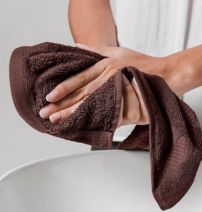 White Classic Luxury Cotton Washcloths 13x13 Inch