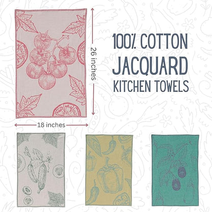 sea me at home Dish Towels for Kitchen, Jacquard Tea Towel Set, Stylish and