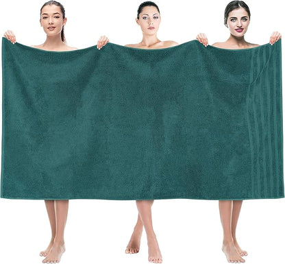 American Soft Linen 35x70 Jumbo Large Bath Towel, 600 GSM 100% Cotton Turkish