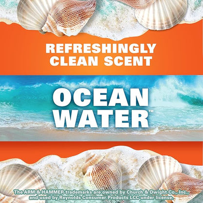 Hefty Medium Trash Bags, Ocean Water Scent, 8 Gallon