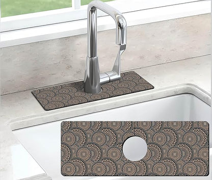Kitchen Sink Splash Guard Faucet Mat Super Absorbent Fast Drying Mat Sink