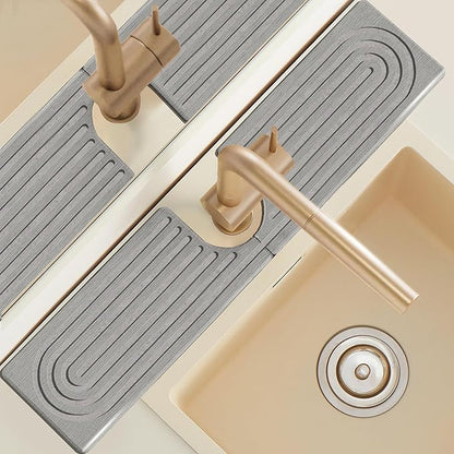 Diatomite Sink Faucet Splash Guard U Shape, Modern Faucet Handle Drip Catcher