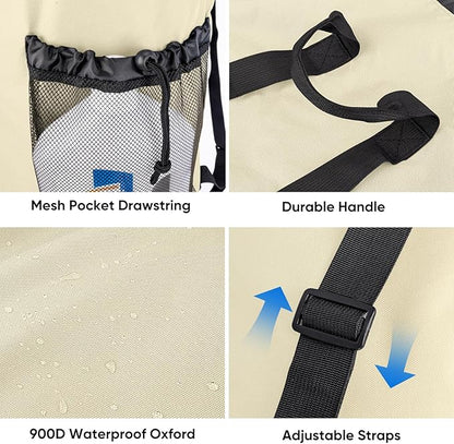 BALEINE 120L Laundry Bag Backpack, 900D Oxford Fabric Large Travel Laundry Bags