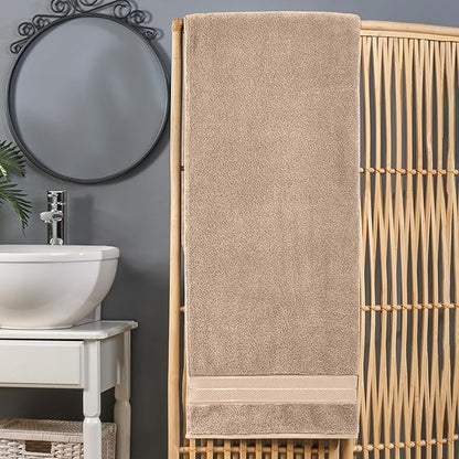 Elegant Comfort Three Line Popcorn Extra Large Luxury Bath Towel