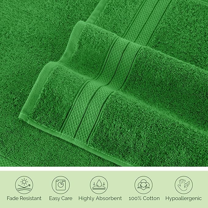 Elegant Comfort Luxury 6-Piece Towel Set, Premium Soft 100% Turkish Cotton