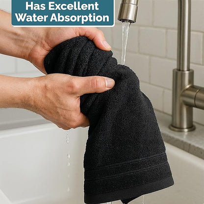 Black Hand Towels for Bathroom