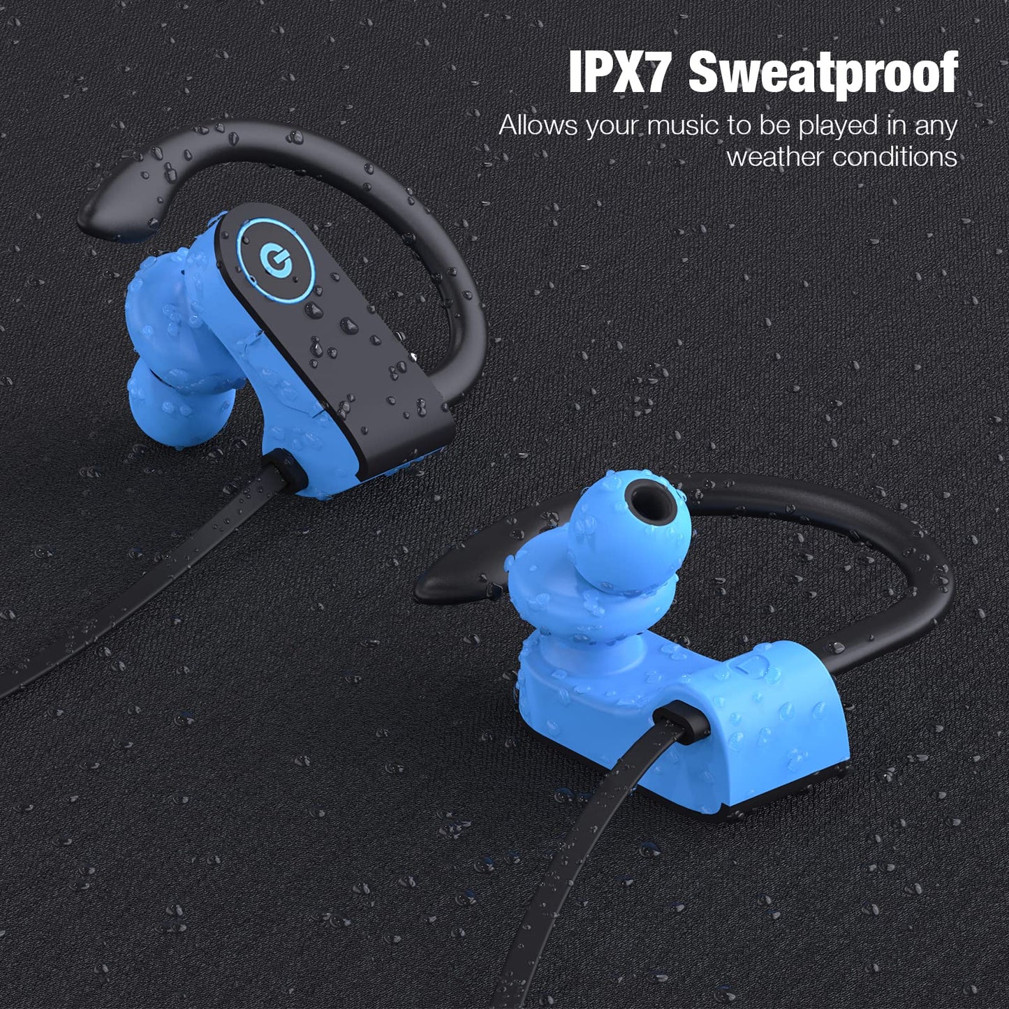 Boean Wireless Earbuds, Bluetooth Headphones 5.3, Wireless Headphones with 16Hrs Playtime IPX7 Waterproof in-Ear Earphones, Deep Bass Stereo Earbuds with Microphone for Gym Running Home Workout