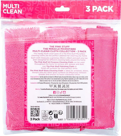 Stardrops – The Pink Stuff – Miracle Microfibre Cloth Collection 3 Pack