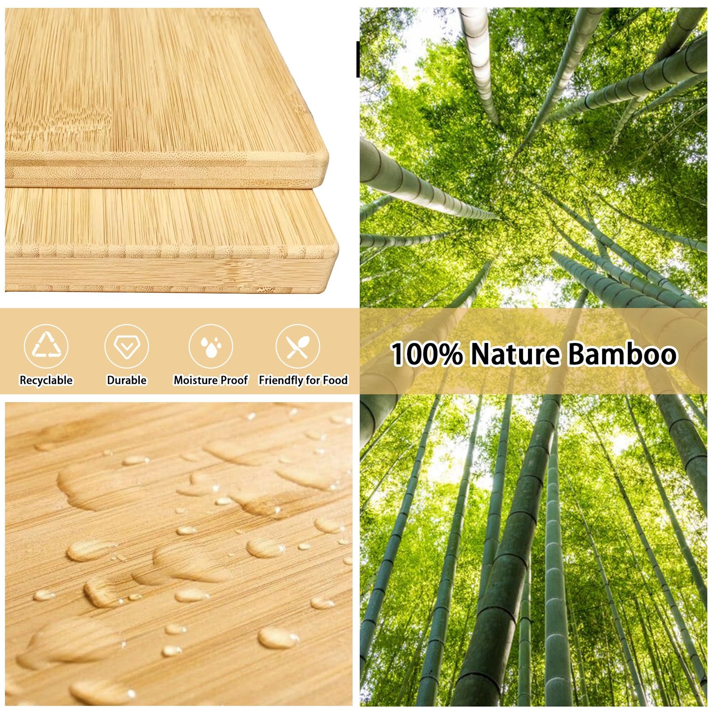 EQEY Bamboo Bread Box for Kitchen Countertop,Large Bread Storage Container with window,Modern Bread Storage Bin for Homemade Bread Organizer (Single Layer)