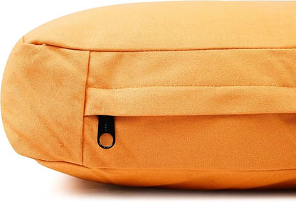 WHITEDUCK Outdoor Dog Bed Heavy-Duty 12oz Canvas, Water-Repellent Cotton, Machine Washable Removable Cover with Full-Length Zipper, Dog Bed for Large Dogs & Crate, (Tan) 35" Lx20 Wx4.3 th (M)