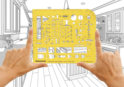 Traceease Electrical Drafting Electrical & Logic Template Drawing Stencil,Designing Template Measuring Ruler