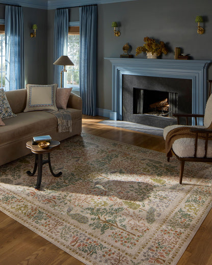 Loloi Rifle Paper Co. Canopy Collection CNP-05 Ivory 5'-0" x 7'-6" Area Rug