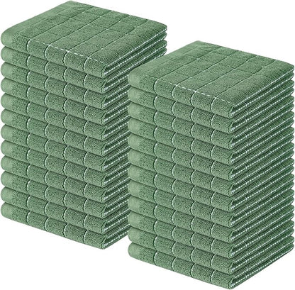 Homaxy 100% Cotton Terry Kitchen Dish Cloths, Ultra Soft and Absorbent Dish