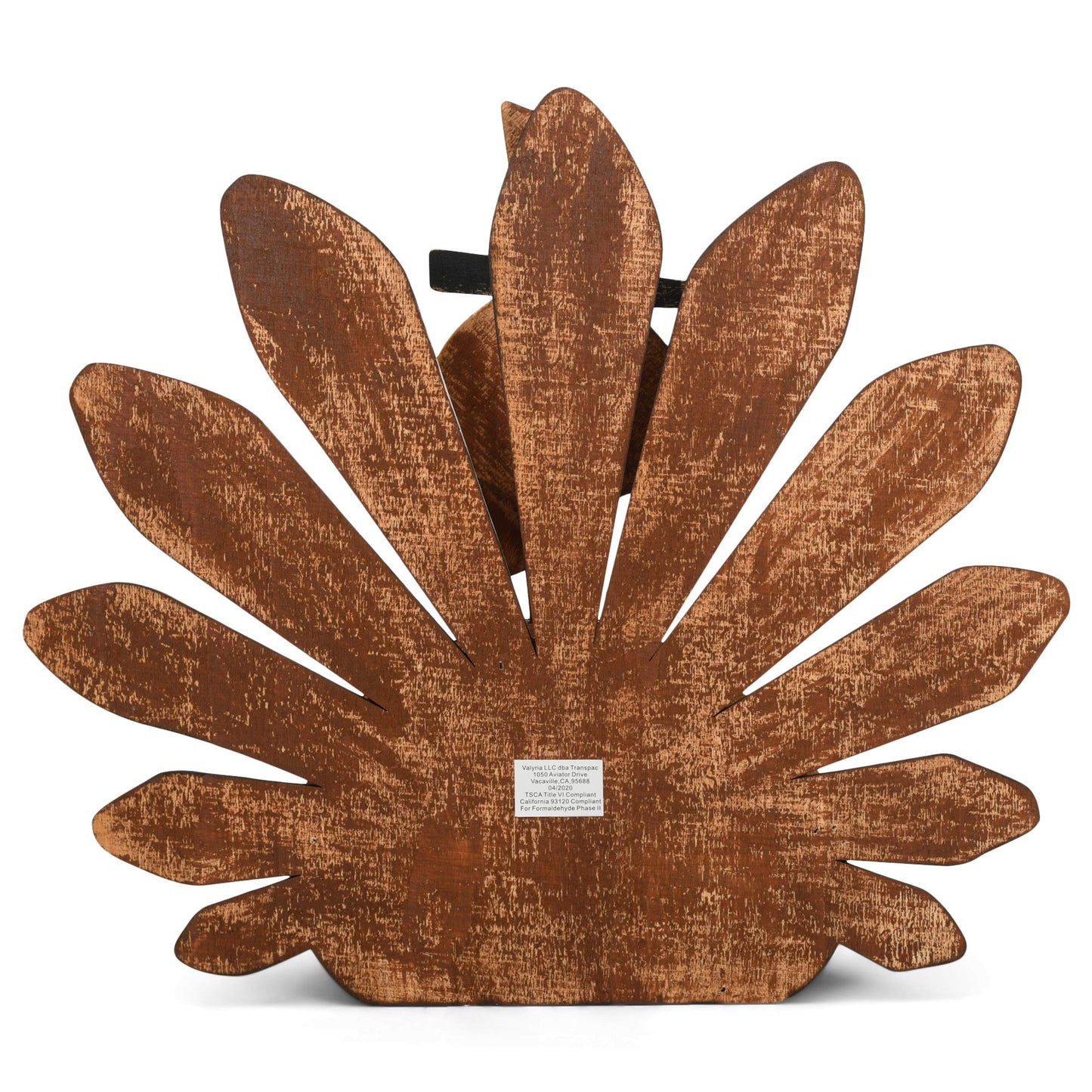 Transpac Rustic Distressed Brown Turkey 12.5 x 14 Wood Decorative Tabletop Figurine