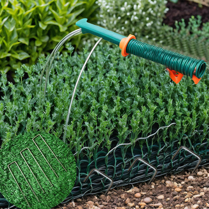 CGAIBE Galvanized Landscape Staples, 100 Pack 6 Inches Garden Lawn Stakes 11 Gauge U-Shaped Yard Turf Fabric Sod Pins for Weed Barrier Christmas Decorations Ground Cover Fabric