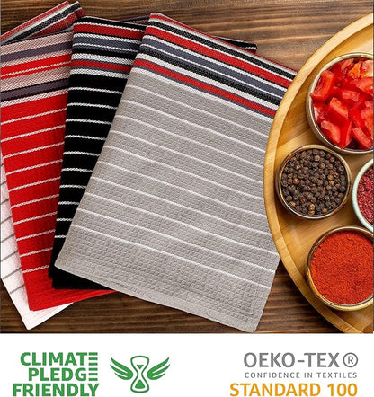 Urban Villa Kitchen Towels Extra Large Premium Salsa Stripes Dish Towels